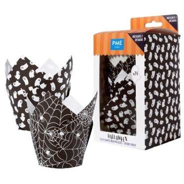 PME Halloween Tulip Muffin Cases - Spooky Night, Set of 24