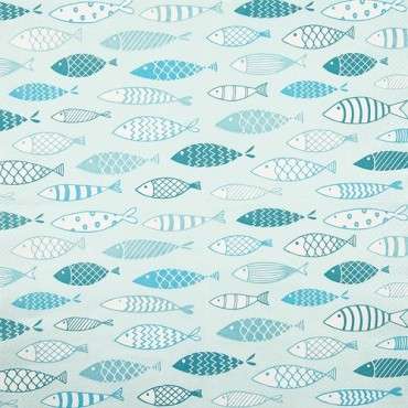 Fish on Tour Mint Napkins – Eco-Friendly Maritime Table Decor