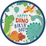 Amscan Geburtstag Dino Teller, 8 Stück