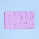 Super Streusel Numbers on a Stick Silicone Mould