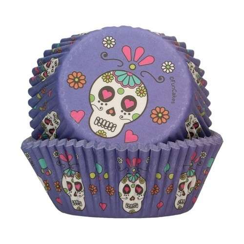 FunCakes Day of the Dead Cupcake Cases, 48 pcs