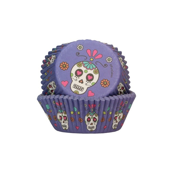 FunCakes Day of the Dead Baking Cups – Colorful Halloween Cupcake Liners