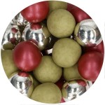 FunCakes 15mm Choco Crispy Pearls - Holly Jolly, 130g