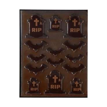 FunCakes Halloween Graveyard Chocolate Decorations - Set of 12