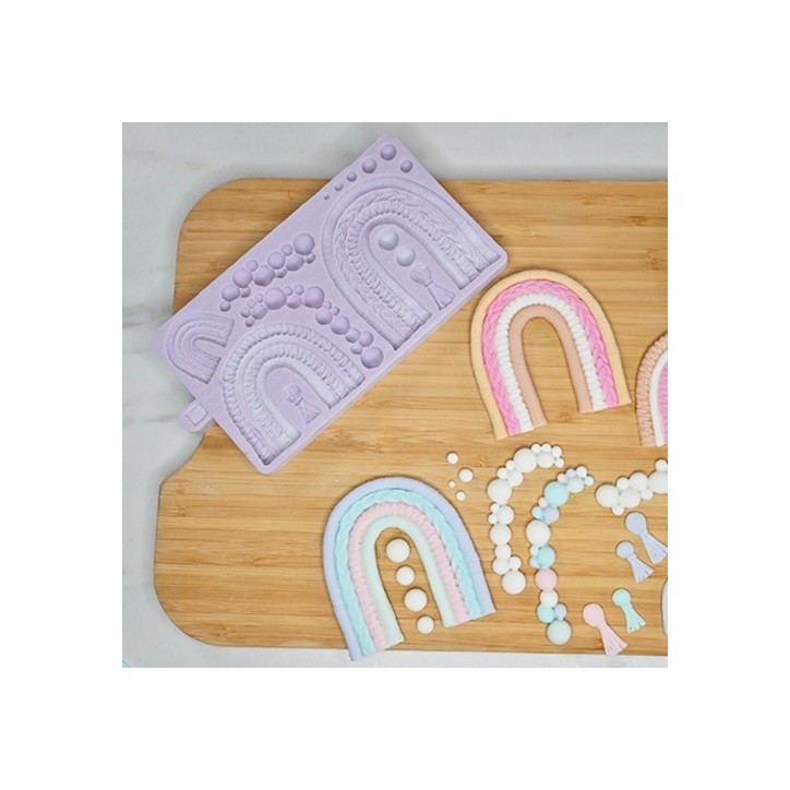 Karen Davies Silicone Mould - Macramé Rainbow | Easy Cake Decorating