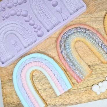 Karen Davies Silicone Mould - Macramé Rainbow | Easy Cake Decorating