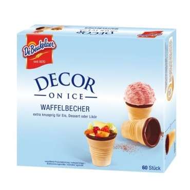 De Beukelaer Waffle Cups 60 pcs - Crispy Delight for Ice Cream & Desserts