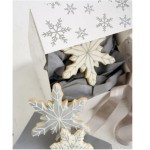 Anniversary House Silver Snowflake Treat Boxes, 2 pcs