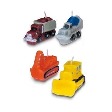 Städter Construction Vehicles Candle Set – Construction Fun on Your Cake!