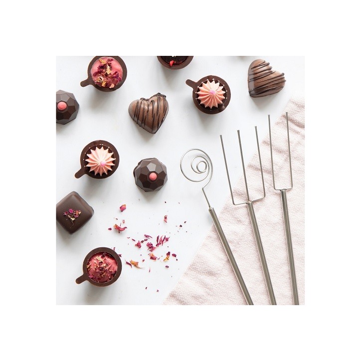 Städter Praline Fork Set, 3-piece Make Perfect Chocolates Like a Pro!