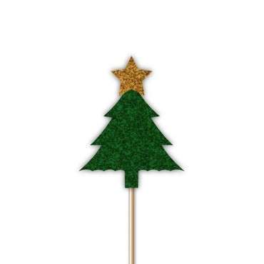 Glitzernde Weihnachtsbaum Cupcake Topper Perfekt für festliche Dessert