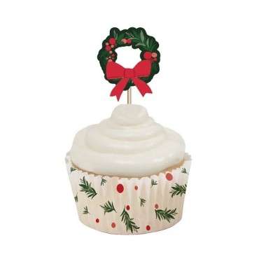 Merry Christmas Wreath Cupcake Kit – Festive Cupcake Decoration