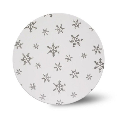 Snowflake Printed Cake Board Rund 25 cm – Festliche Tortenunterlage