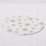 2.5mm Round Cake Board Snowflake 25cm