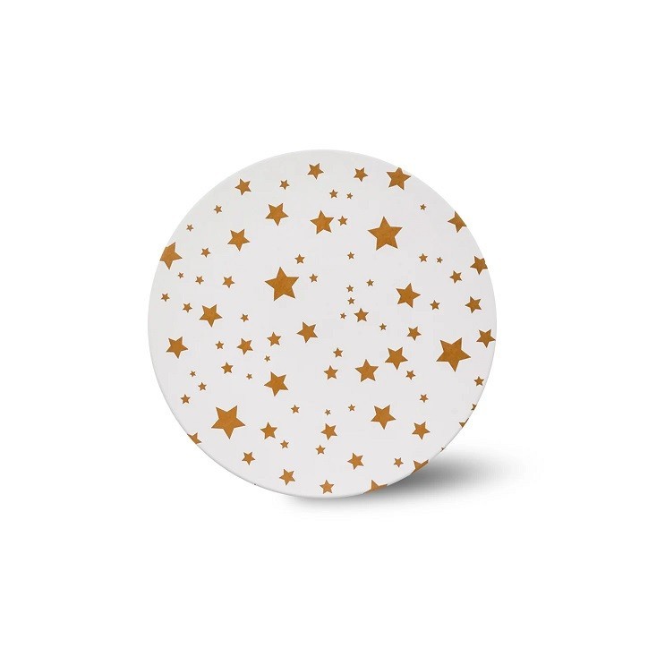 Gold Star Printed Cake Board Rund 25 cm – Glänzende Tortenunterlage