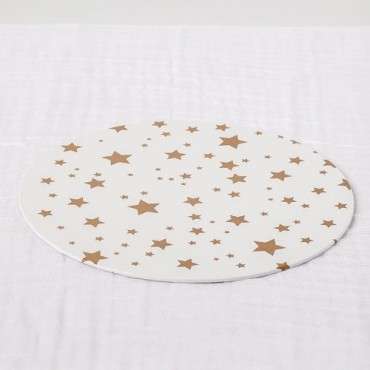 Gold Star Printed Cake Board Round 25 cm – Radiant Cake Display Board