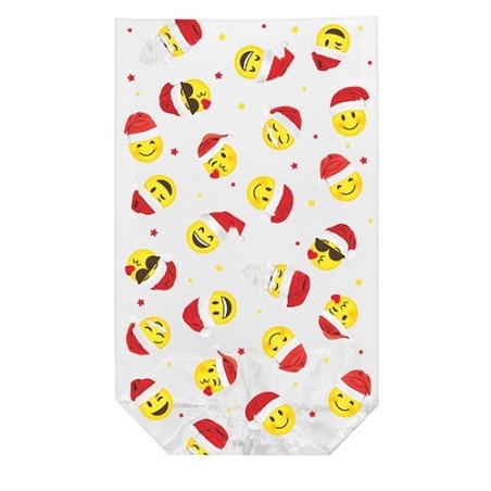 X-mas Smileys Klarsichtbeutel für fröhliche Weihnachtsverpackungen