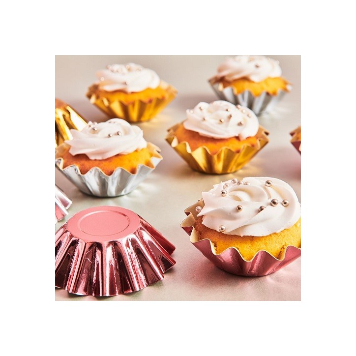 Bloom Baking Cups Metallic Gold High-Quality Free-Standing Baking Cups