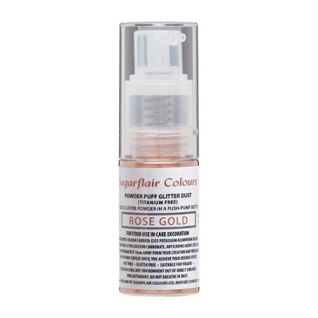 Pumpspray Glitter Dust Rosegold - Shimmering Rosegold Finish for Cakes