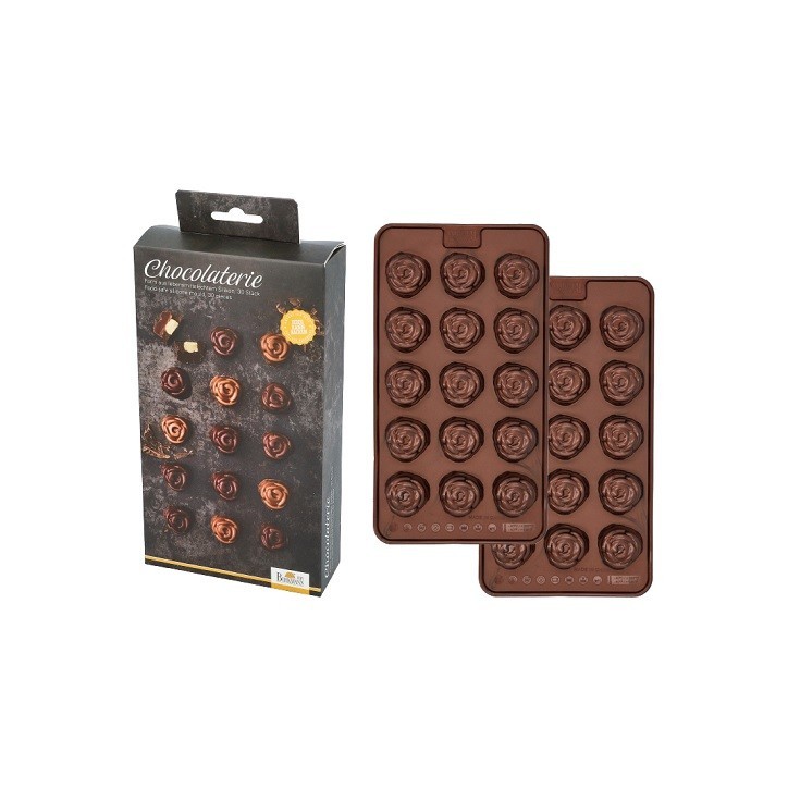 Silicon Chocolate Mould Roses – Silicone Mold for 30 Rose Pralines