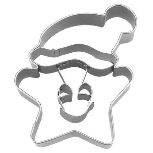 Städter Star with Hat Cookie Cutter with imprint on Blister, 5.5cm