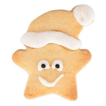 Embossed Cookie Cutter Star with Hat – Festive Charm for Your Cookies