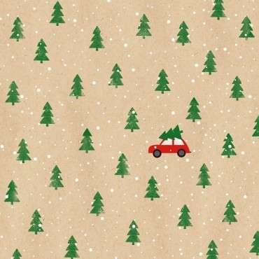 By Nature Servietten "Little Red Car" – Festliche Nachhaltigkeit für den Winter 🎄🚗