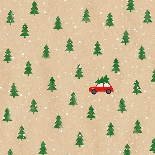 By Nature Napkins Little Red Car, 20 pcs