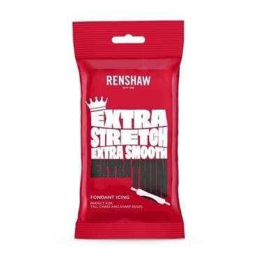 Renshaw Extra Fondant Black - Extra Stretchy & Firm for Perfect Cakes