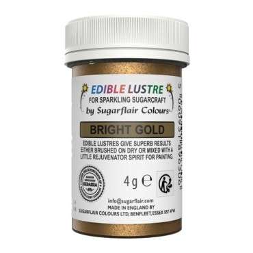 Sugarflair Edible Lustre Bright Gold – Essbarer Goldglanz für Desserts