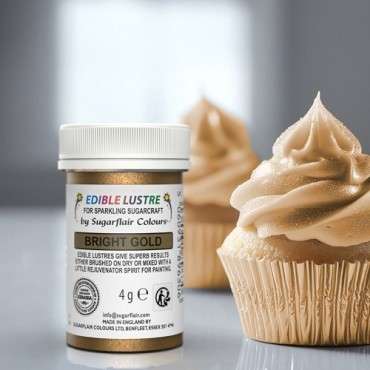 Sugarflair Edible Lustre Bright Gold – Essbarer Goldglanz für Desserts