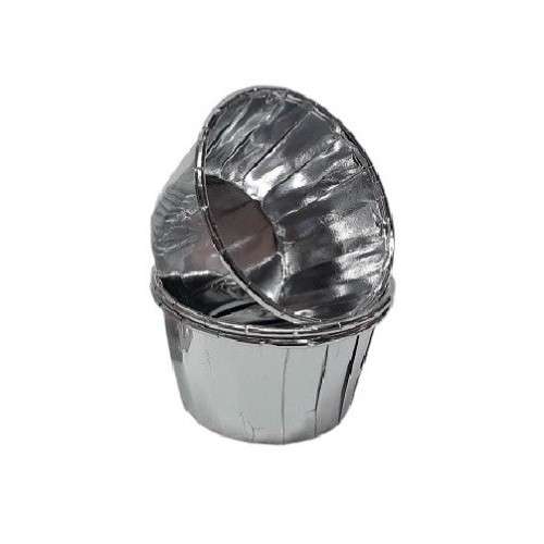 Bakeria Metallic Silver Cupcake Baking Cups, 12 pcs