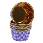 Bakeria Gingham Lilac Cupcake Baking Cups, 12 pcs