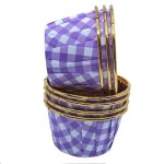 Bakeria Gingham Lilac Cupcake Baking Cups, 12 pcs