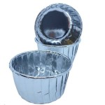 Bakeria Metallic Silver Cupcake Baking Cups, 12 pcs