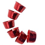 Bakeria Cupcake Backbecher Rot Metallic, 12 Stück