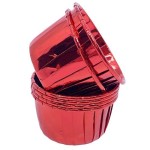 Bakeria Metallic Red Cupcake Baking Cups, 12 pcs