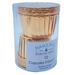 Bakeria Cupcake Backbecher Roségold Metallic, 12 Stück