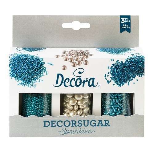 Decora Sprinkles Set Skyblue / Silver, 85g