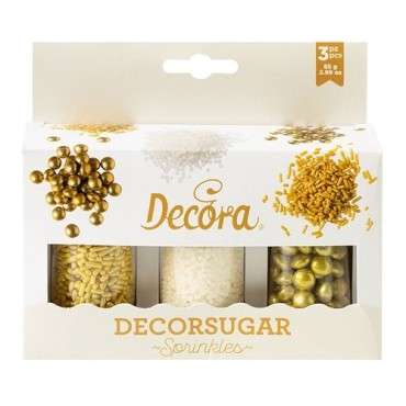 Decora Gold/Pearl Cake Decor Set – Luxurious Decor for Festive Cakes