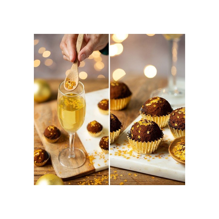 Decora Edible Gold Stars – Luxurious Decoration for Food and Drinks