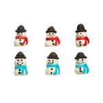 Decora 3D Snowman Sugar Decorations, 6 pcs