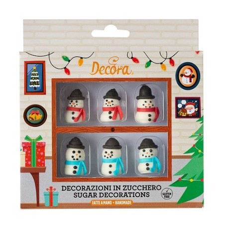 Handcrafted 3D Snowman Sugar Decoration – Winter Decor for Cakes