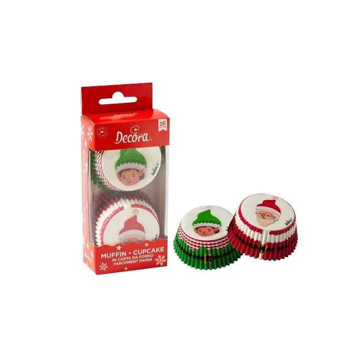 Decora Santa & Elf Cupcake Liners – Perfect for Festive Muffins