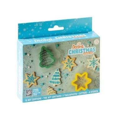 Decora Christmas Cookie Cutter & Stencil Set – Perfect for Festive Cookies