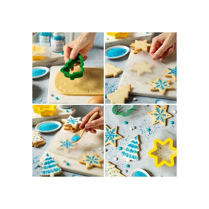 Decora Christmas Cookie Cutter & Stencil Set – Perfect for Festive Cookies