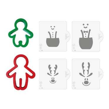 GingerXmas Cookie Kit – Gingerbread Man & Reindeer Cookie Cutters