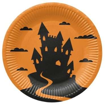 PAW Round Halloween Party Plates, 8 pcs