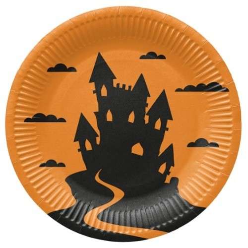 PAW Round Halloween Party Plates, 8 pcs