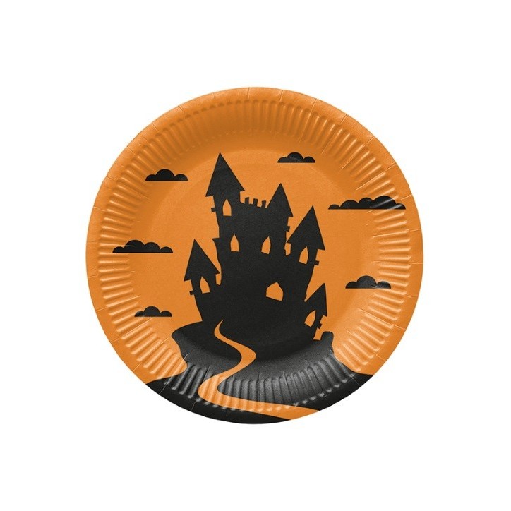 PAW Round Halloween Party Plates, 8 pcs